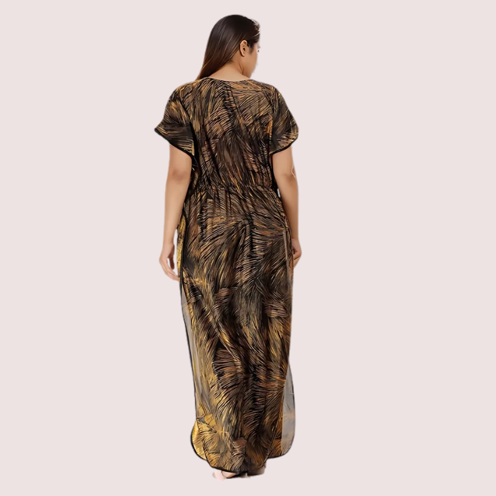 लड़कियों/महिलाओं के लिए मुद्रित साटन नाइटी