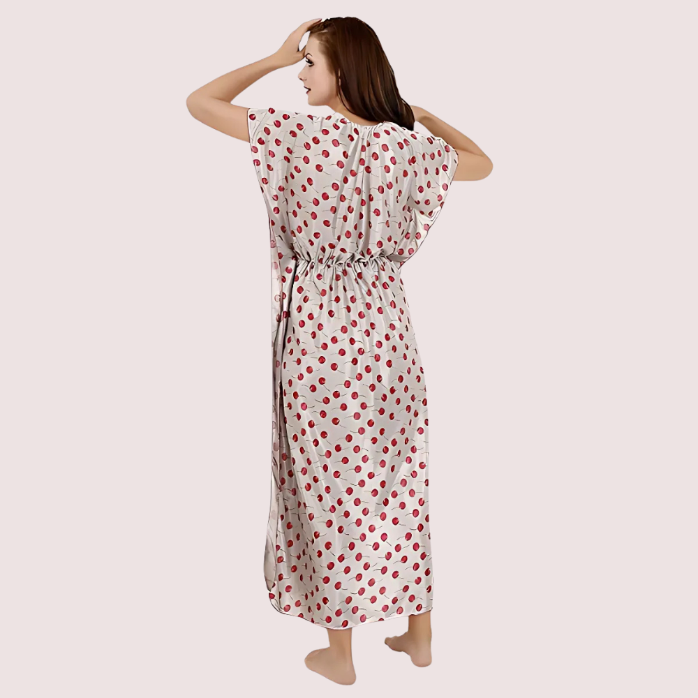 महिलाओं के लिए शानदार साटन मैक्सी स्लीपवियर