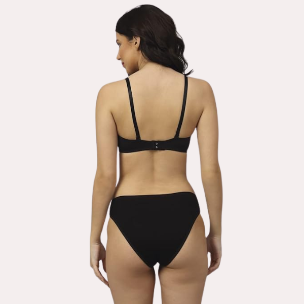 आकस्मिक कपास आराम ब्रा पैंटी सेट (2 पैक)