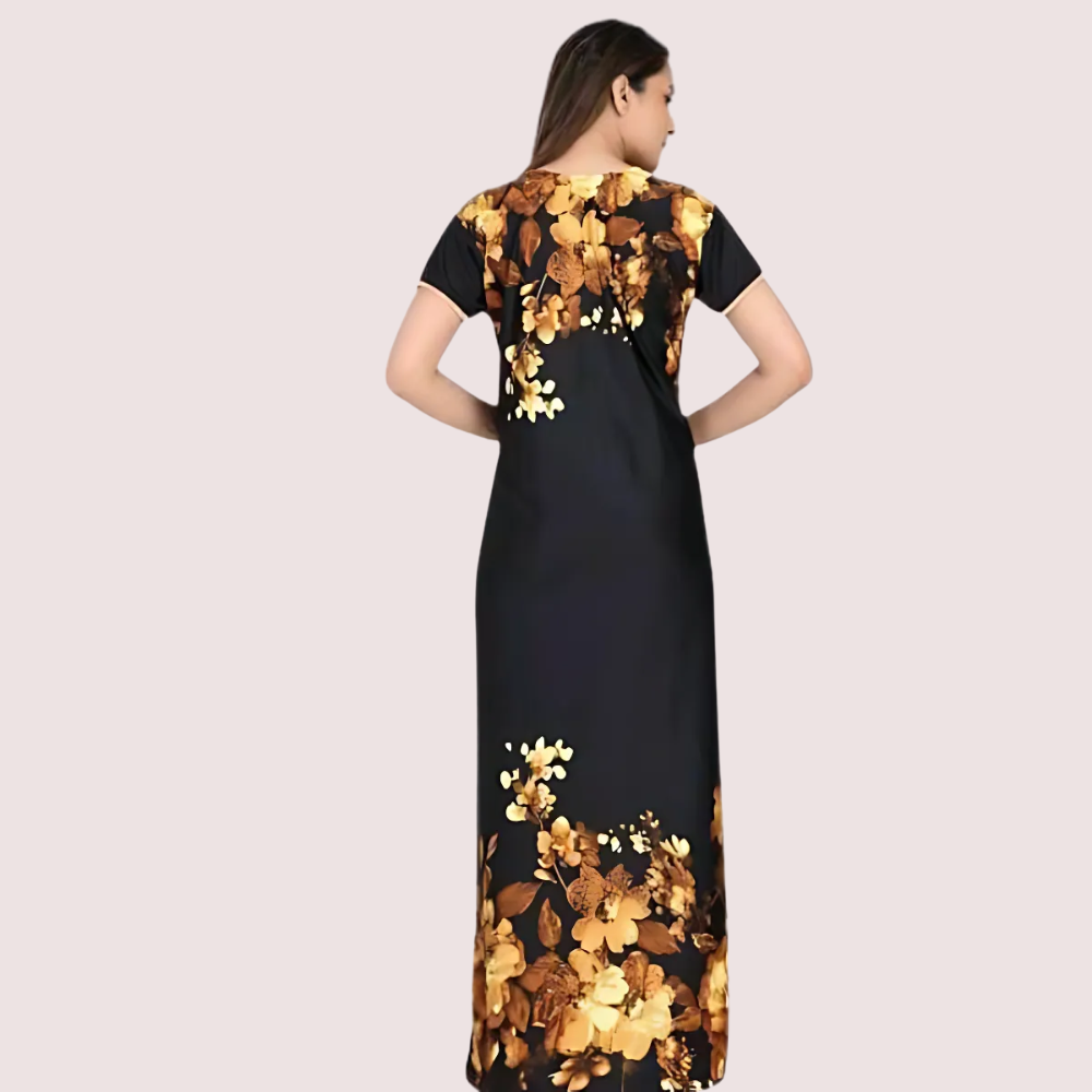 महिलाओं के लिए साटन मैक्सी नाइटगाउन