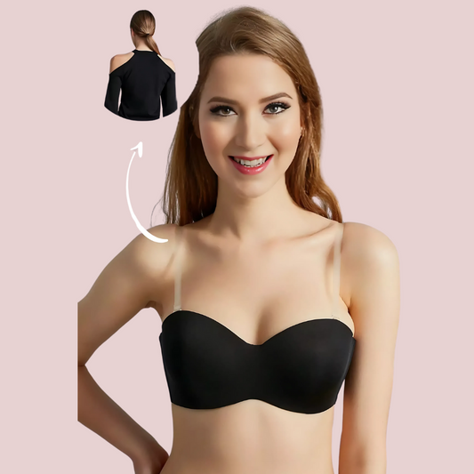 अदृश्य पट्टियों के साथ एयर लाइट पुश-अप ब्रा
