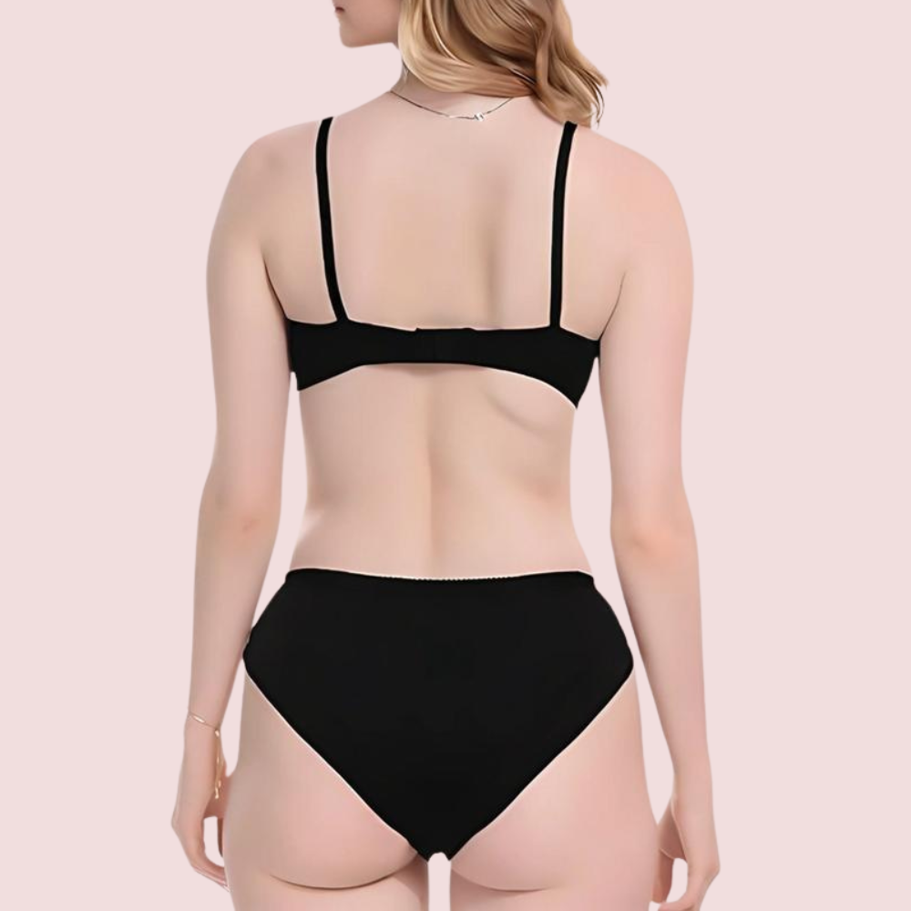 कम्फर्ट ब्लिस 2-पैक हल्के से गद्देदार ब्रा और पैंटी सेट