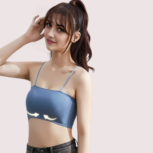 2 पैक सीमलेस गद्देदार फसल शीर्ष ब्रा