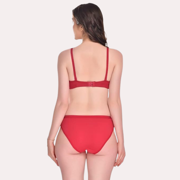 एक मोहक लुक (2 पैक) के लिए गद्देदार सूती ब्रा पैंटी सेट