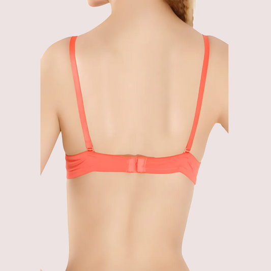 आरामदायक गद्देदार नॉन वायर्ड चिकनी टी-शर्ट ब्रा