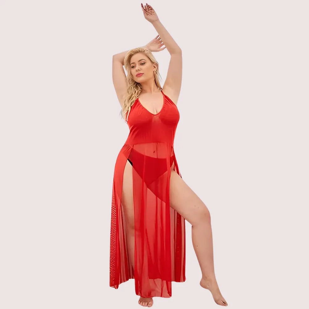 नरम सुरुचिपूर्ण फीता मोहक नाइटगाउन