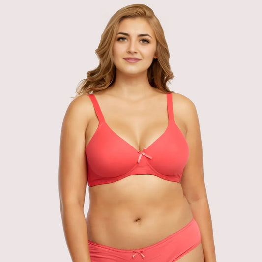 2 पैक नो वायर फुल कप लाइट पैडेड ब्रा