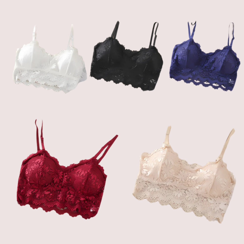 2 पैक लक्जरी फीता गद्देदार ब्रैलेट