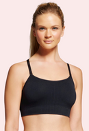 महिला काले स्पेगेटी पट्टियाँ कैमी ब्रा