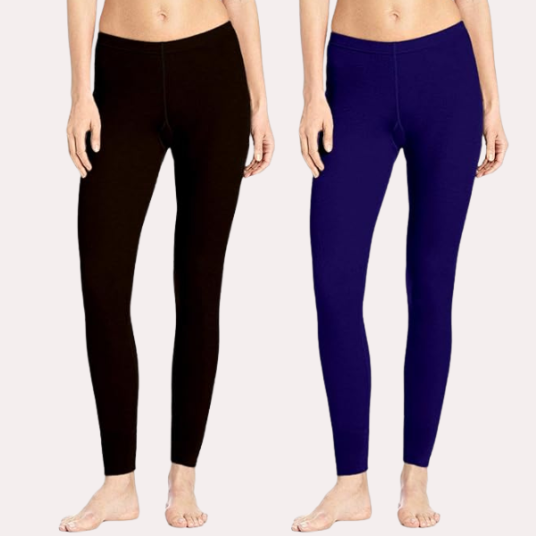 2-Pack Stretchy Ankle-Length Leggings Set