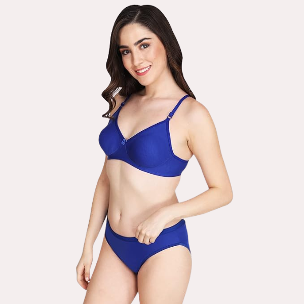 महिलाओं के लिए गैर-गद्देदार ब्रा पैंटी सेट (2 पैक)