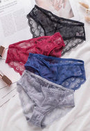 सेक्सी शीर लेस बिकनी ब्रीफ अनडिज़ पैक (4 का)