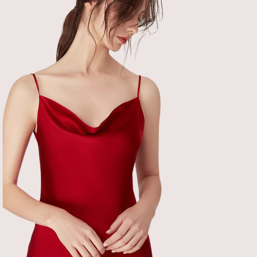 शानदार महिला रेशम साटन स्लीपवियर नाइटड्रेस