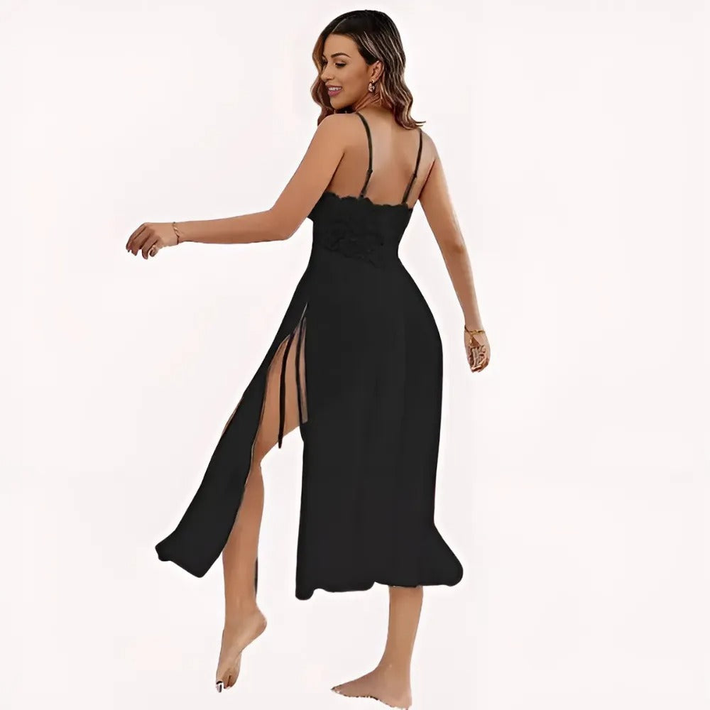 रोमांटिक ब्लैक बेबीडोल नाइटवियर