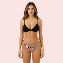 Pink Snake Print Bikini Bottom – High-Cut Swimwear Separate (Bottom Only)
