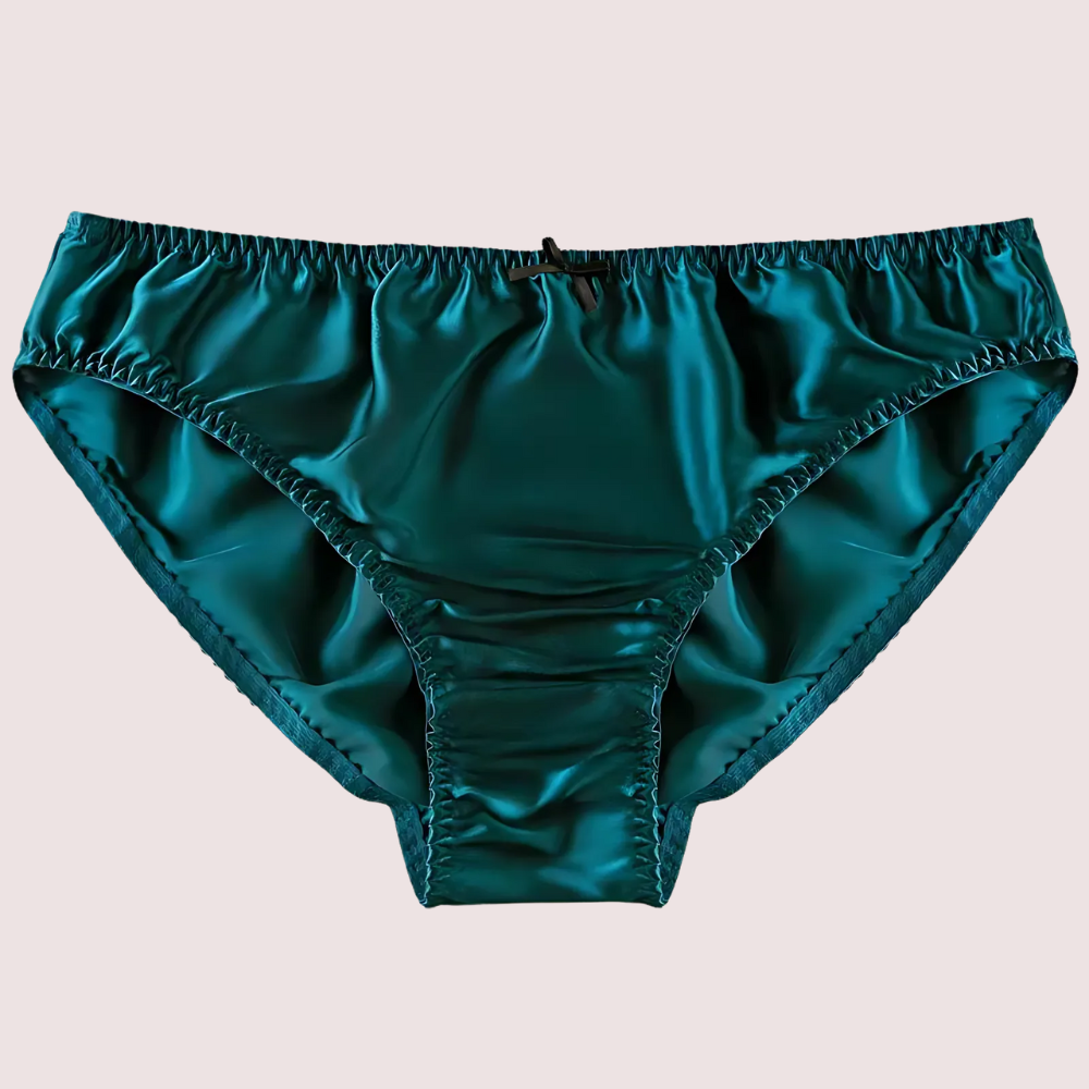 French Daina Ultra Luxury Silk Satin Lace Briefs Gift Box