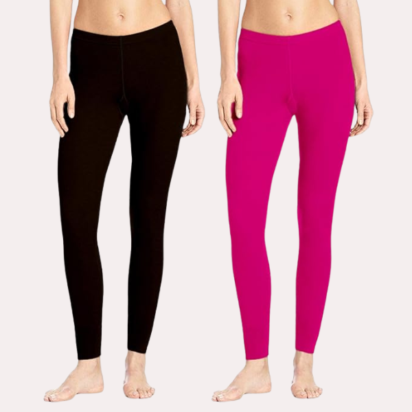 2-Pack Stretchable Cotton Leggings Set