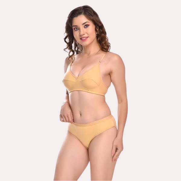 हर दिन लालित्य सूती ब्रा पैंटी सेट (2 पैक)