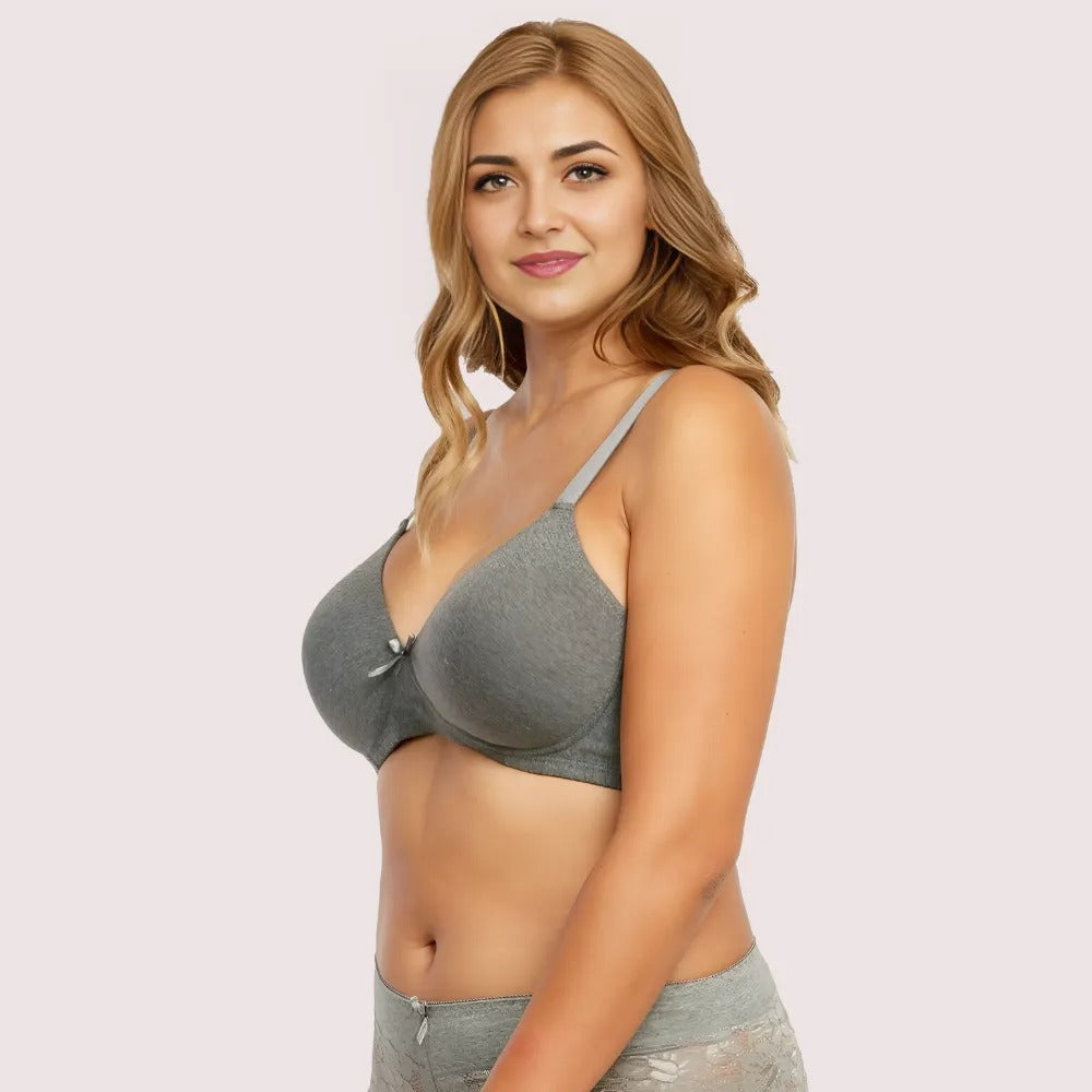 2 पैक नो वायर फुल कप लाइट पैडेड ब्रा
